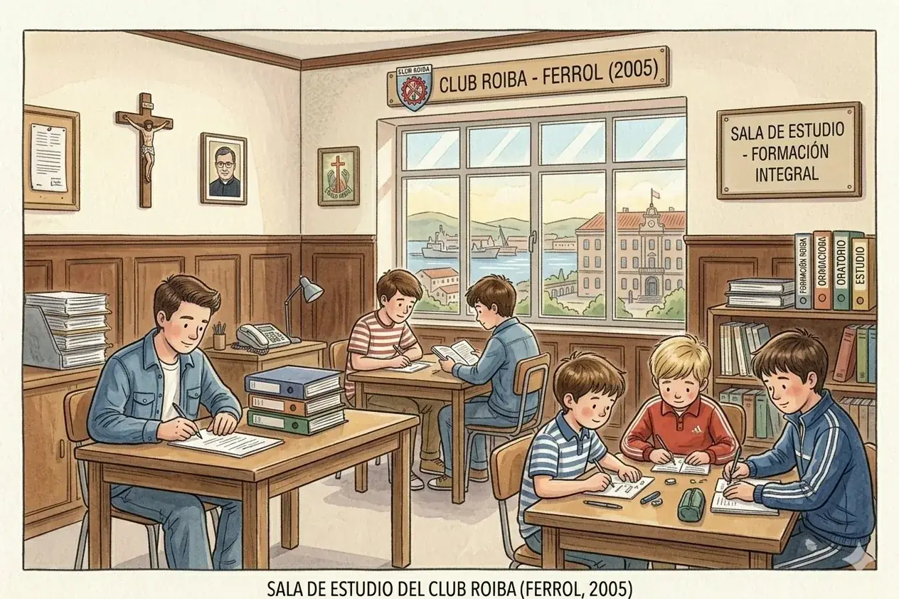 Sala de estudio Club Roiba, Ferrol 2005
